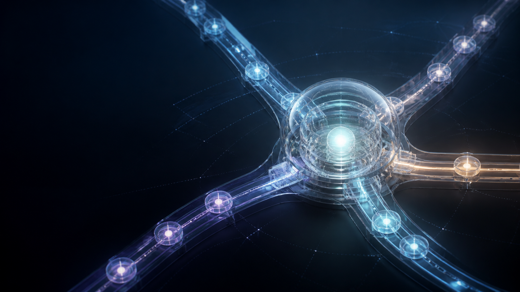 A transparent core connecting four luminous and verifiable paths
